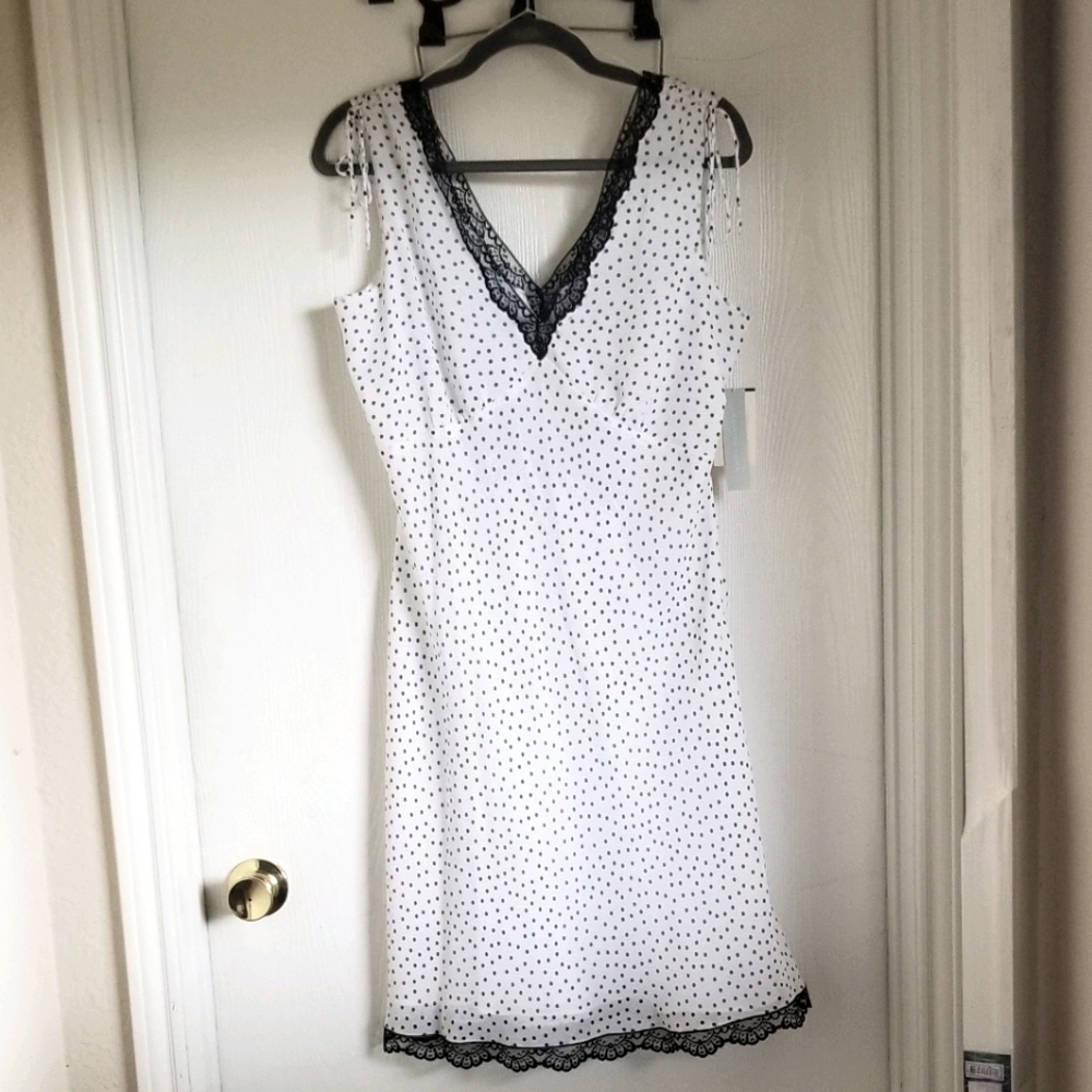 NWT black and white polka dot dress